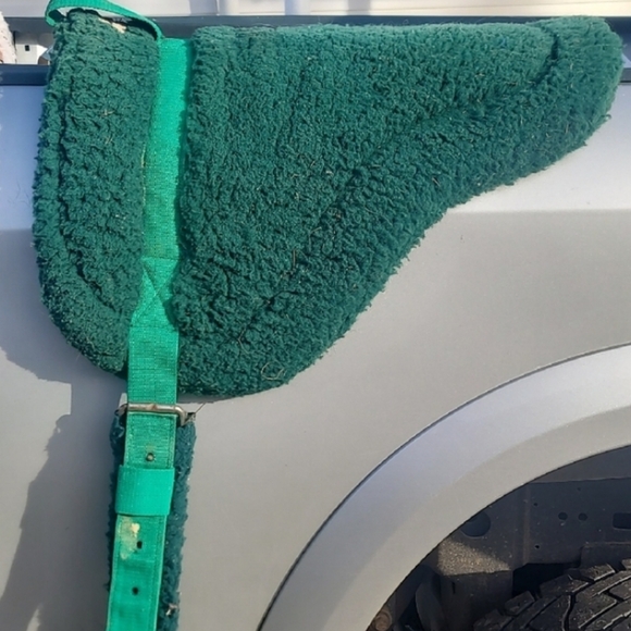 Bareback Pad Toklat Hunter Green Fleece Bareback Pad - Picture 4 of 4